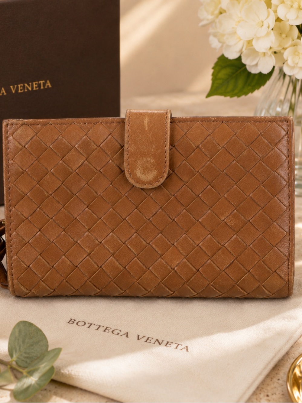 Bottega Veneta Brown Intrecciato Leather Wallet Purse - Picture 9 of 9